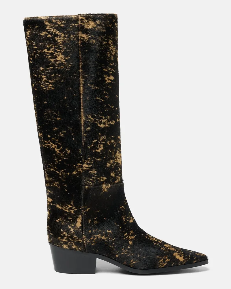 Scarosso Ambrosia Black Pony - Frau Stiefel Und Stiefeletten Schwarz - Pony Schwarz