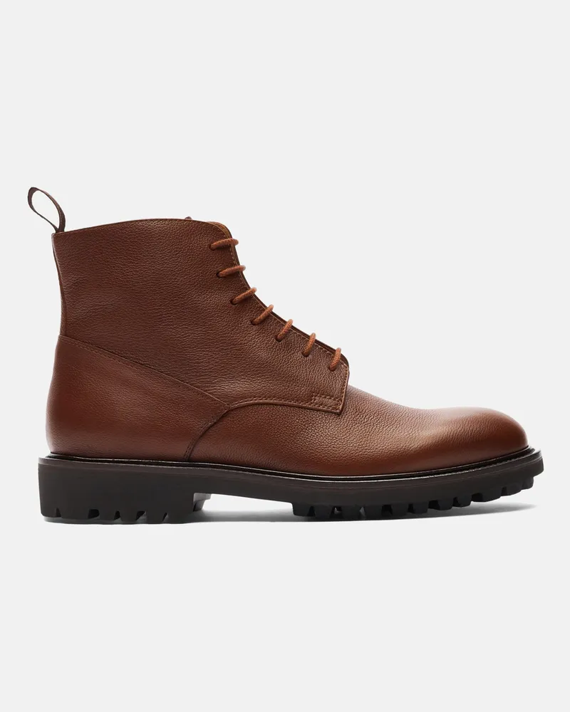 Scarosso Thomas Genarbt Braun - Mann Chelsea Boots Genarbt Braun - Kalbsleder Genarbt