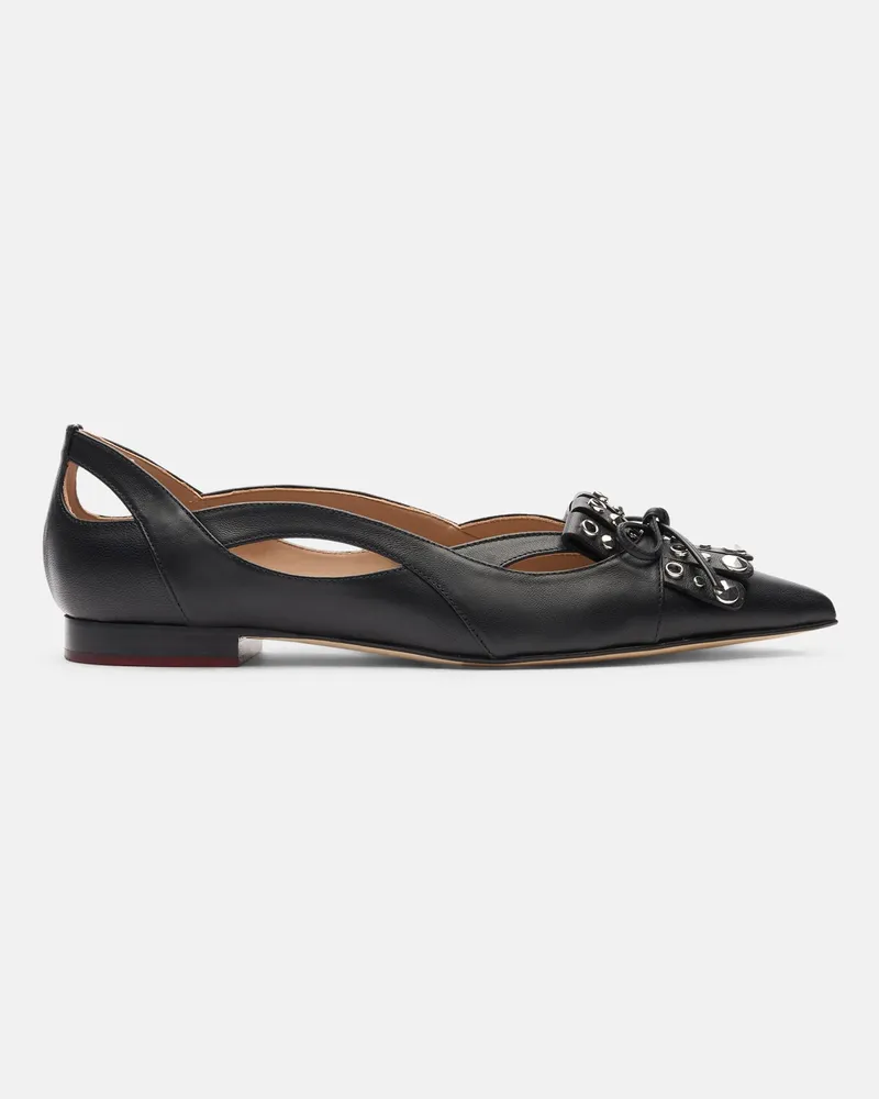 Scarosso Onyx Odyssey - Frau Ballerinas Schwarz - Kalbsleder Schwarz