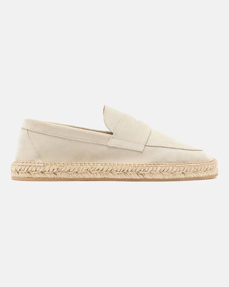 Scarosso Diego Creme Veloursleder - Mann Espadrilles Creme - Veloursleder Creme