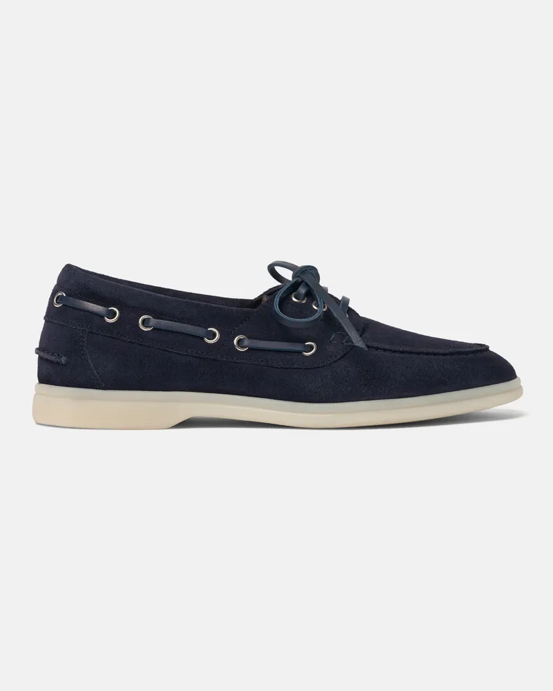 Scarosso Lia Blau Veloursleder - Frau Bootsschuhe Blau - Veloursleder Blau