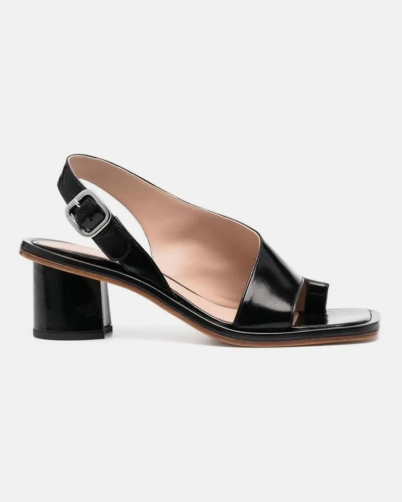 Scarosso Jill Black Patent - Frau Sandalen Schwarz - Lackleder Schwarz