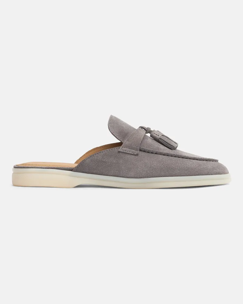 Scarosso Lucrezia Grigia Scamosciata - Frau Mules Grau - Veloursleder Grau