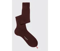 Burgundy Cotton Knee Socks