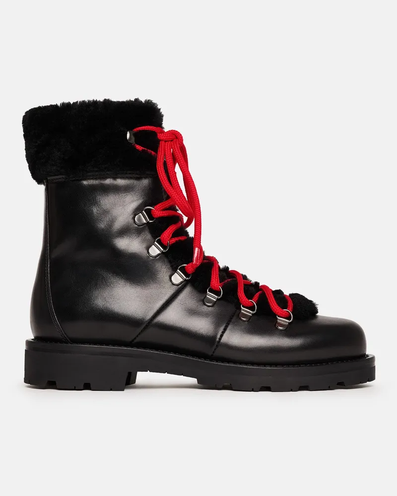 Scarosso Kat Fur Black - Frau Boots Schwarz - Kalbsleder Schwarz