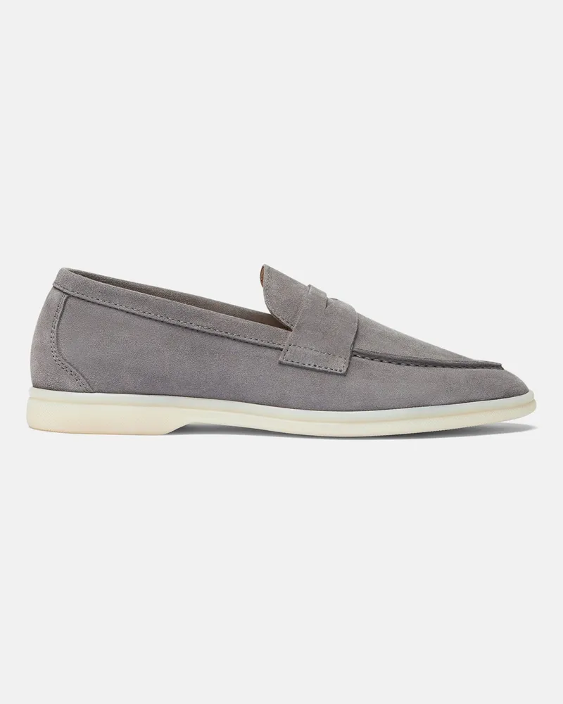 Scarosso Luciana Grau Veloursleder  - Frau Loafers Grau - Wildleder Grau