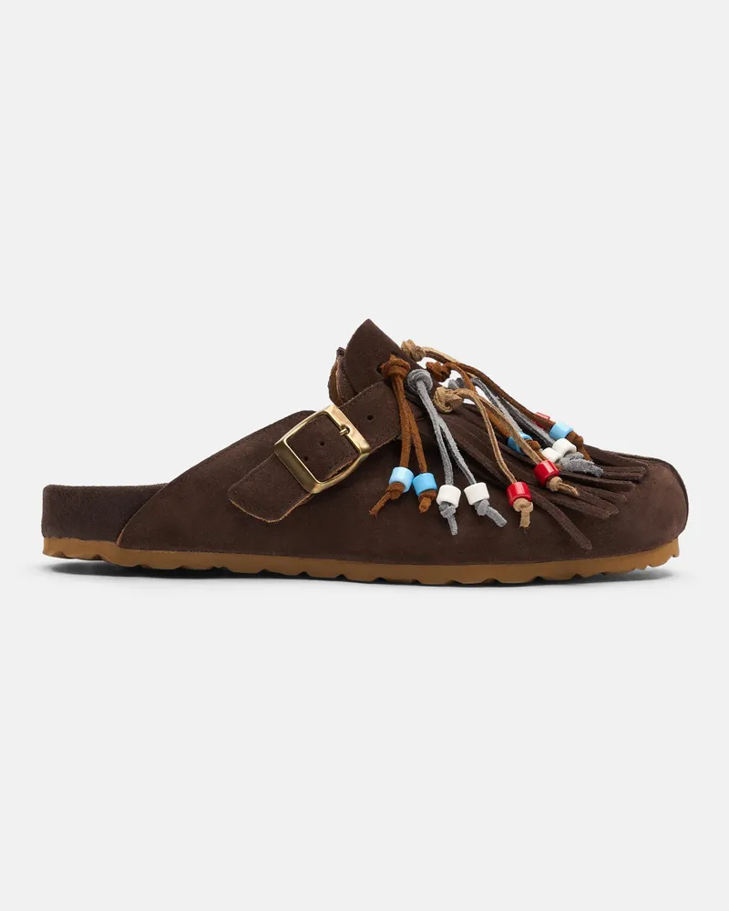 Scarosso Gea Braunes - Frau Mules Braun - Veloursleder Braun