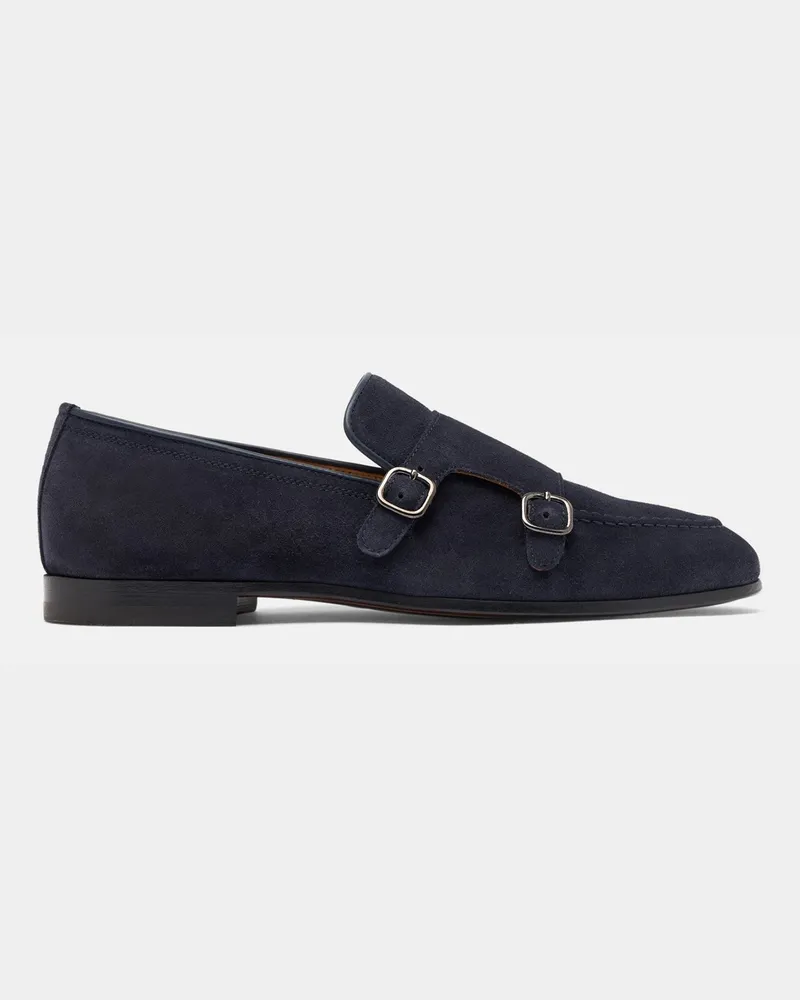 Scarosso Ernesto Blau Veloursleder - Mann Loafers Blau - Veloursleder Blau