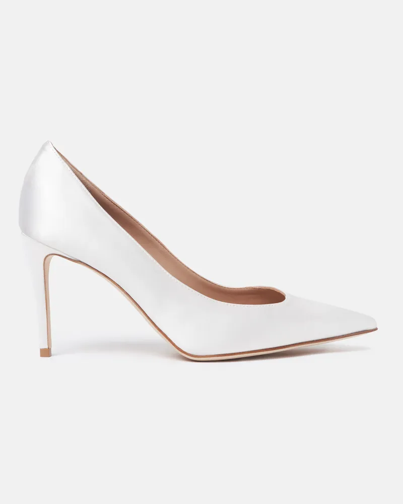 Scarosso Greta Weiß Satin - Frau High Heels Weiß - Seide Weiß