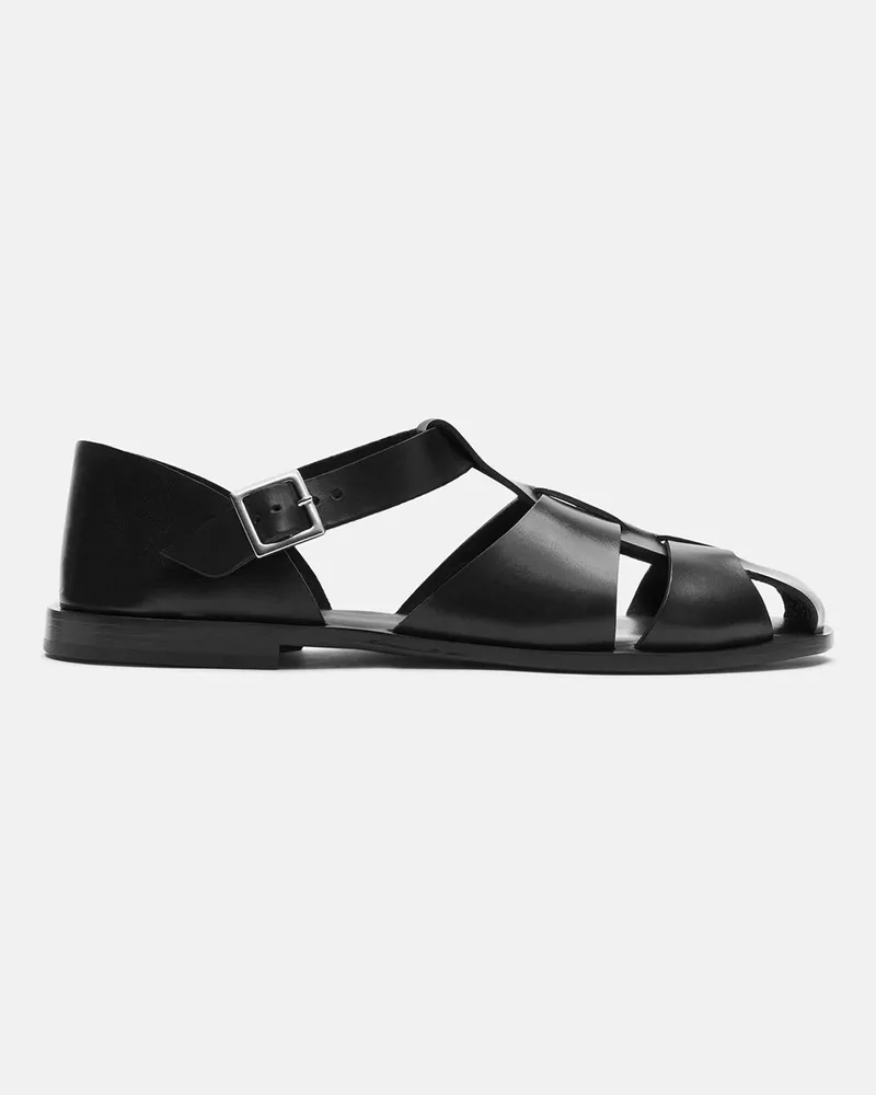 Scarosso Apollo Schwarz - Mann Sandalen Schwarz - Kalbsleder Schwarz