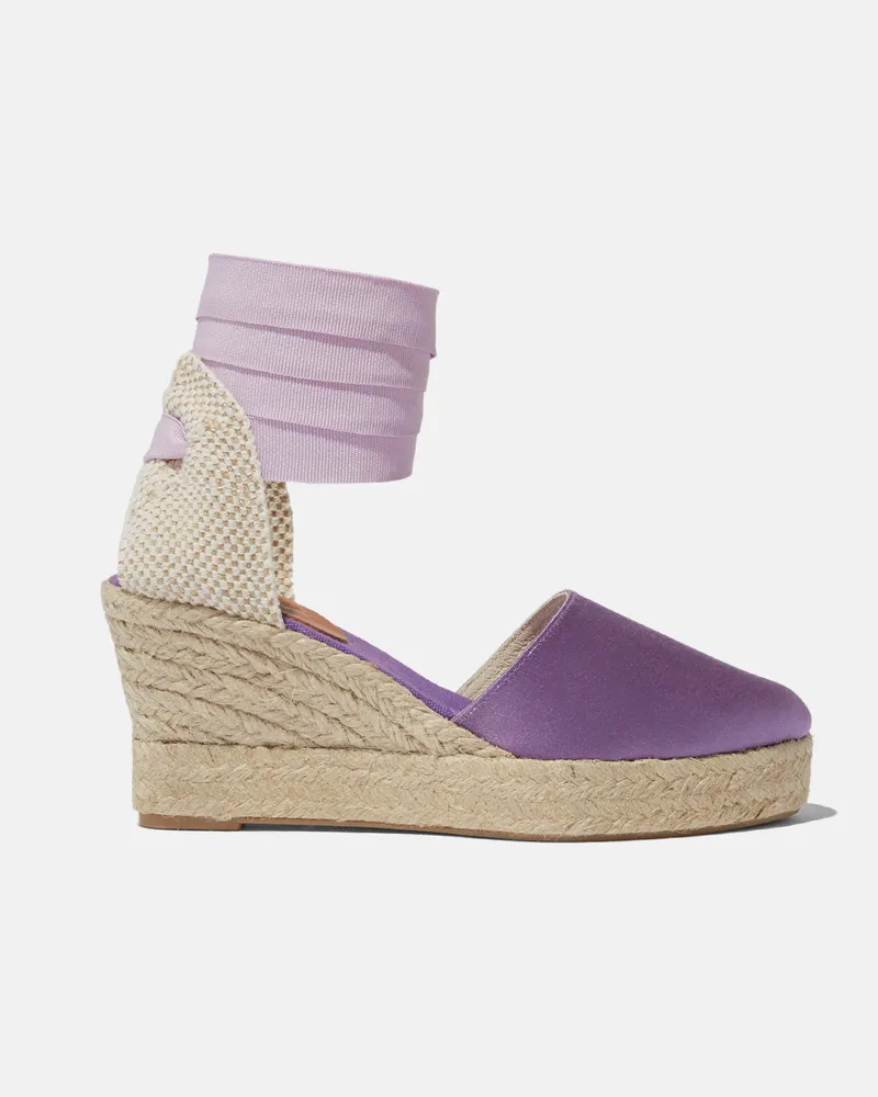 Scarosso Paloma Violet Silk - Frau Espadrilles Lila - Seide Lila