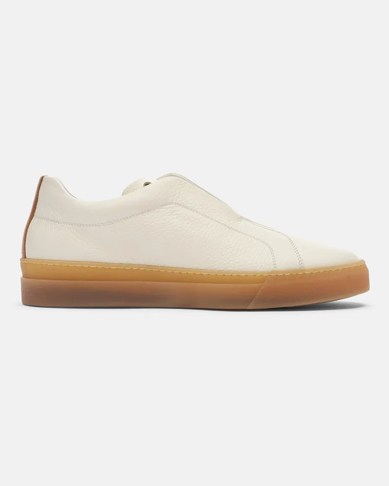 Scarosso Luca Weiß Genarbt - Mann Sneakers Weiß - Kalbsleder Weiß