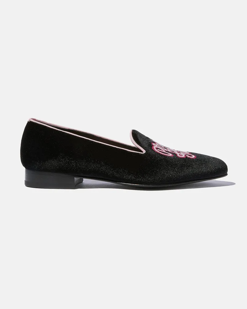 Scarosso Nolita Black Velvet - Mann Loafers Schwarz - Samt Schwarz