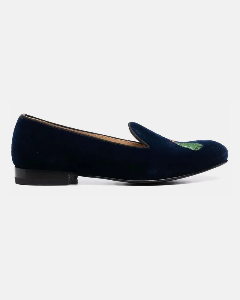 Scarosso Daisy Blue Velvet - Frau Last Chance Blau - Samt Blau