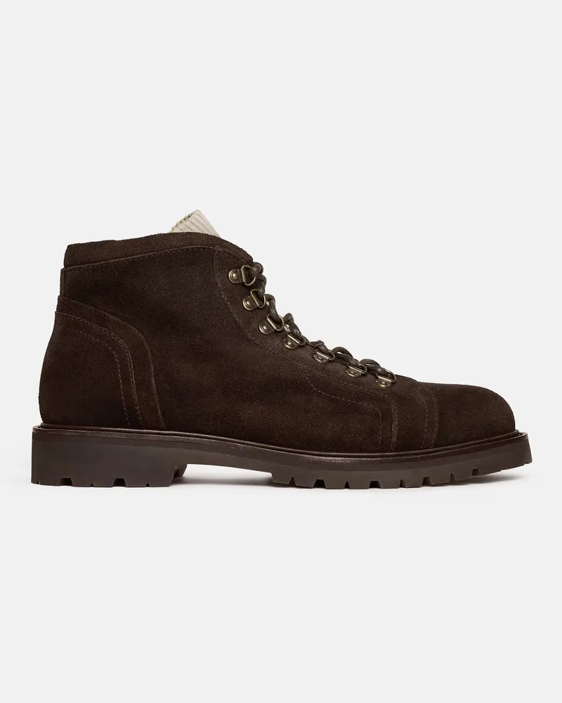 Scarosso Theodore Mocha Suede - Mann Boots Dunkelbraun - Veloursleder Dunkelbraun