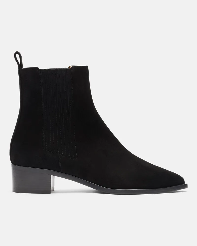 Scarosso Olivia Nera Scamosciata - Frau Chelsea Boots Schwarz - Veloursleder Schwarz