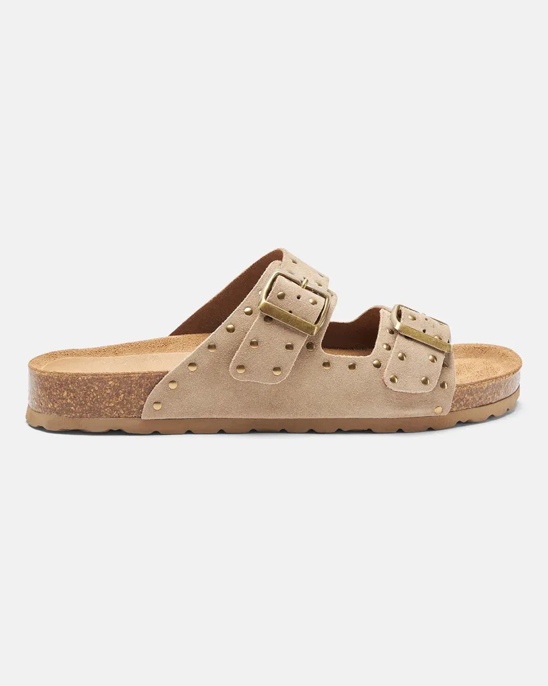 Scarosso Delilah Beige Veloursleder - Frau Sandalen Beige - Veloursleder Beige