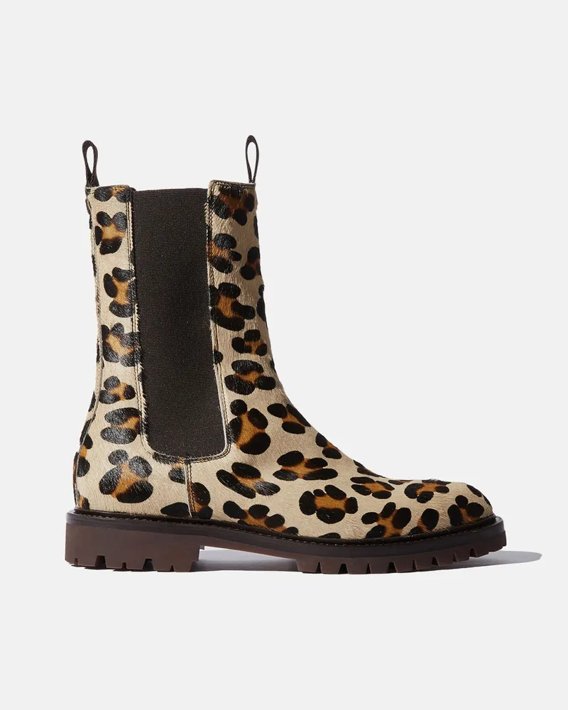 Scarosso Wooster Leopard - Mann Chelsea Boots Leopard Druck - Pony Leopard