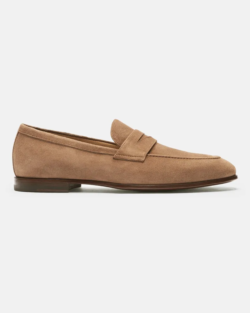 Scarosso Marzio Tabacco Scamosciato - Mann Loafers Tabak - Veloursleder Tabak