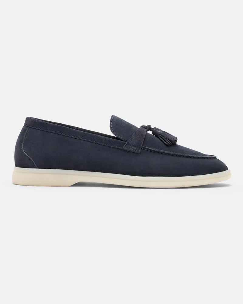 Scarosso Leandra Blu Scamosciata - Frau Loafers Blau - Veloursleder Blau
