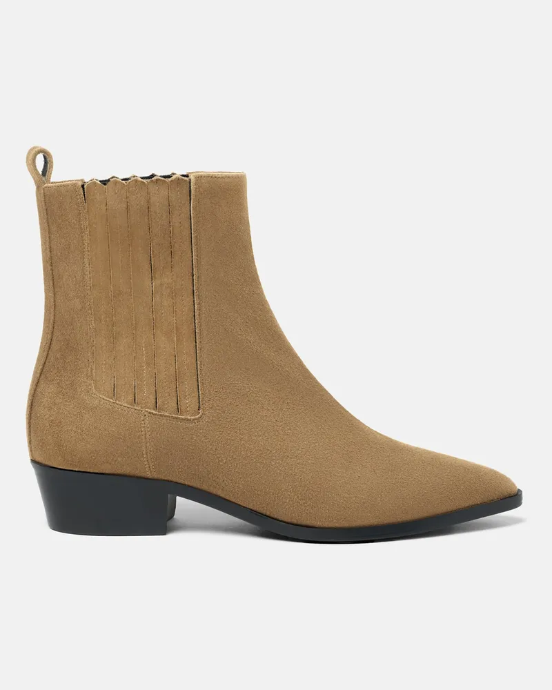 Scarosso Olivia Light Brown Suede - Frau Stiefel Und Stiefeletten Hellbraun - Veloursleder Hellbraun