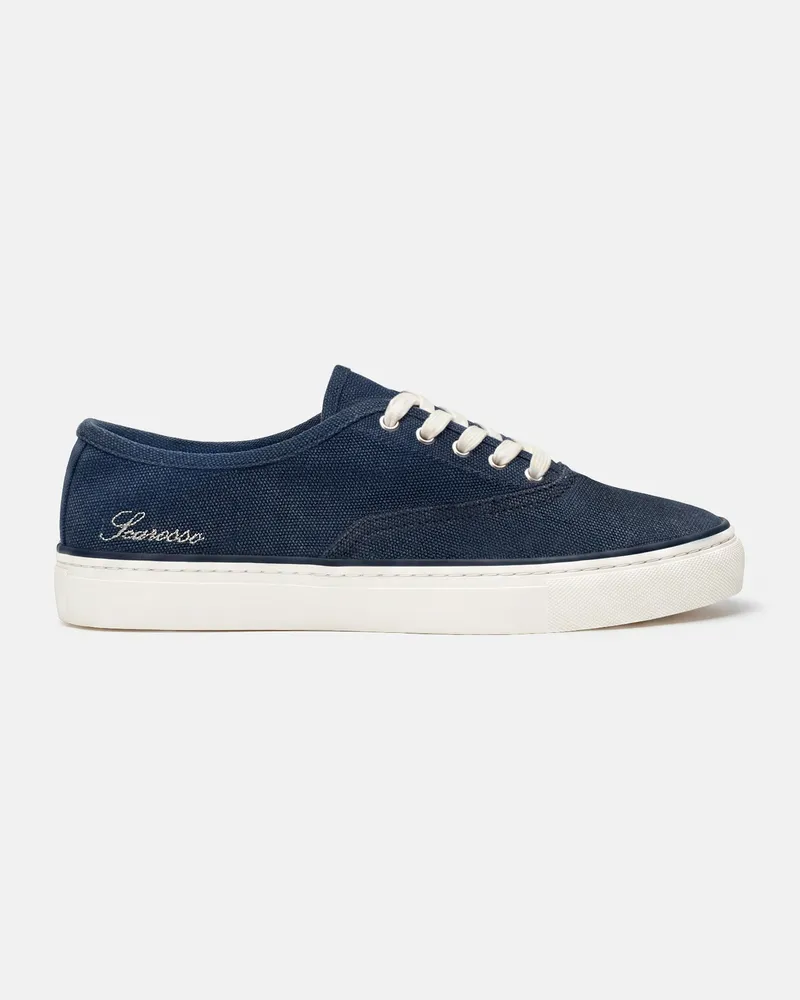 Scarosso Sirio Navy - Mann Sneakers Navy - Baumwolle Navy