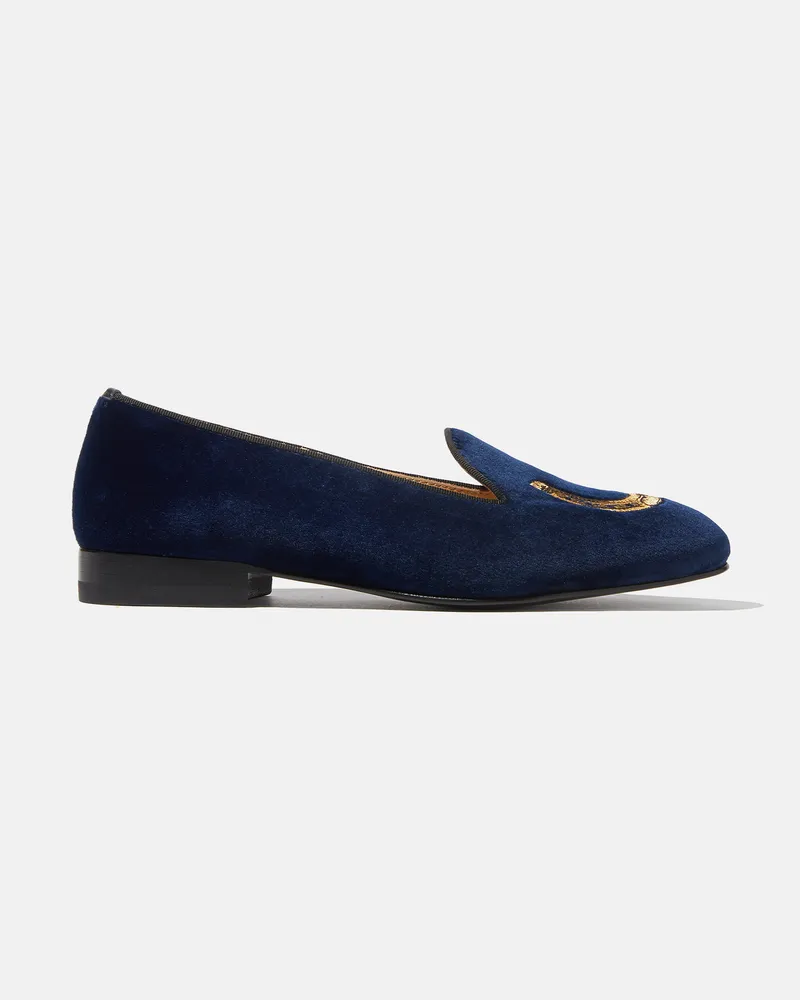 Scarosso Myrtle Blue Velvet - Frau Last Chance Blau - Samt Blau