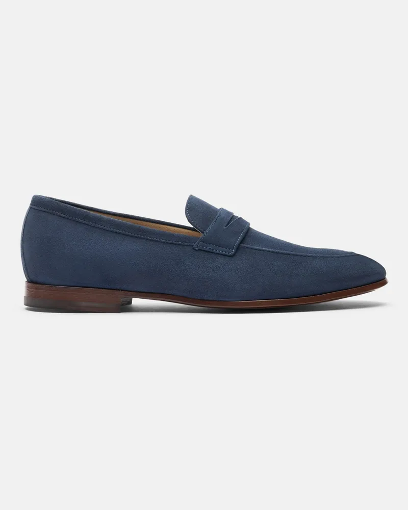 Scarosso Marzio Abisso Scamosciato - Mann Loafers Dunkelblau - Veloursleder Dunkelblau