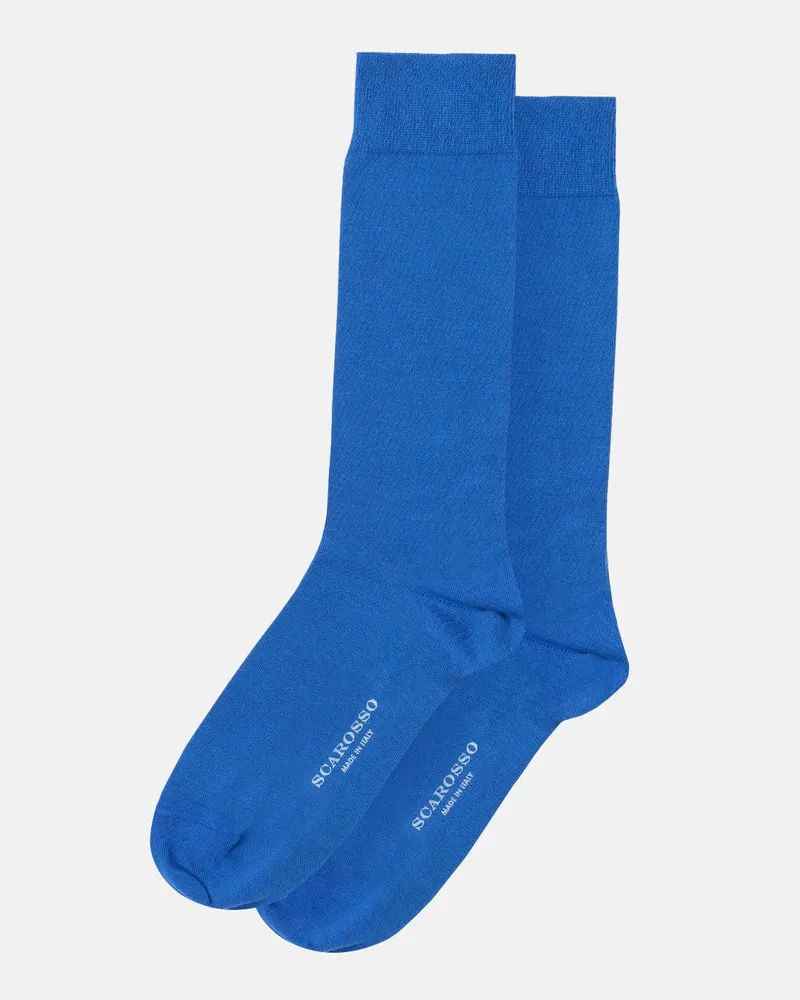 Scarosso Bluette Cotton Socks - Mann Socken Hellblau – Baumwolle Hellblau