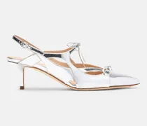 Cinderella - Frau High Heels Silber - Laminiertes Kalbsleder