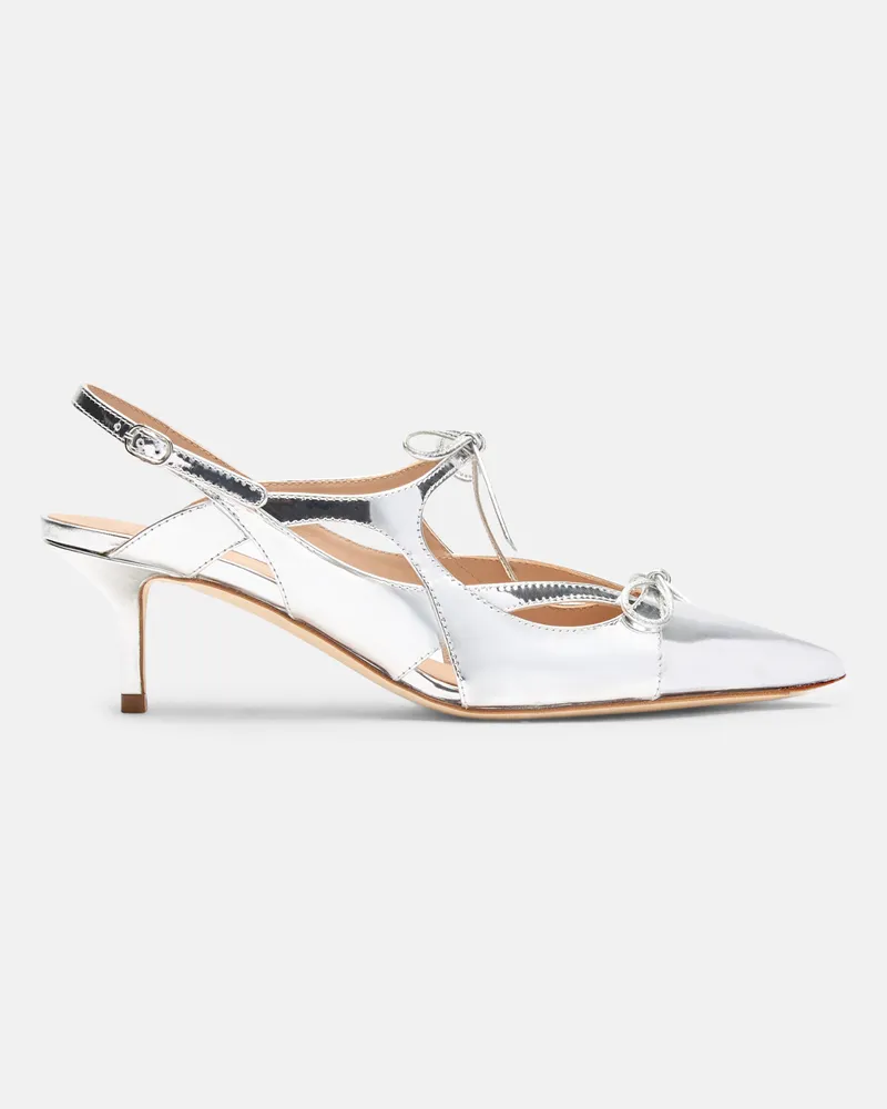 Scarosso Cinderella - Frau High Heels Silber - Laminiertes Kalbsleder Silber