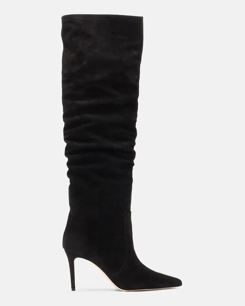 Scarosso Carra Black Suede - Frau Boots Schwarz - Veloursleder Schwarz