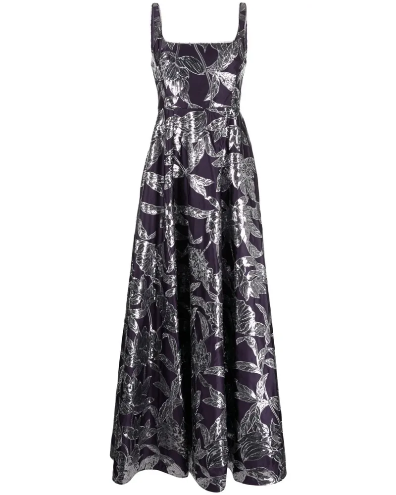 Marchesa Lotus Abendkleid mit Pailletten - Violett Violett