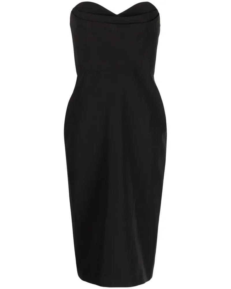 Marchesa Kleid mit Herzausschnitt - Schwarz Schwarz