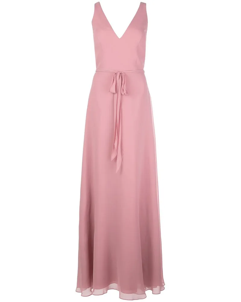 Marchesa Kleid mit Bindegürtel - Rosa Rosa