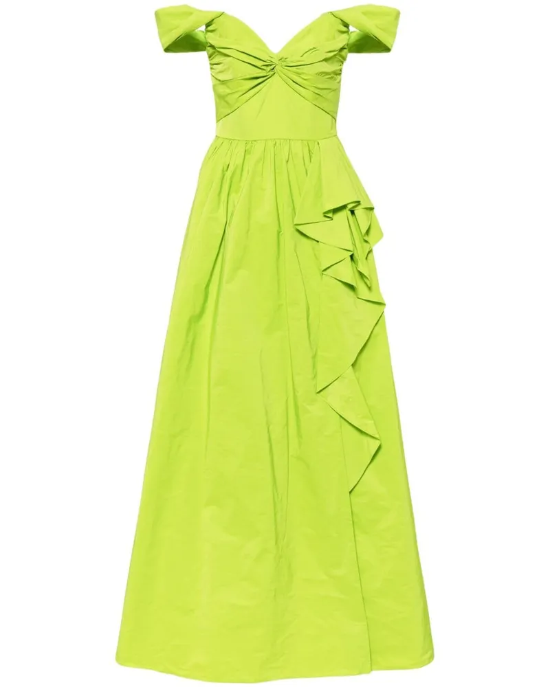 Marchesa Twist Abendkleid aus Taft - Grün Grün