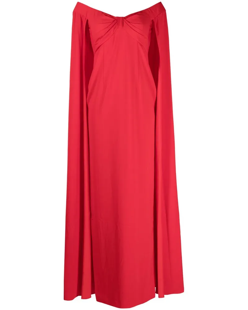 Marchesa Schulterfreies Abendkleid - Rot Rot