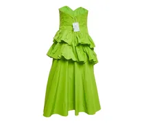 Gestuftes Midikleid - Grün