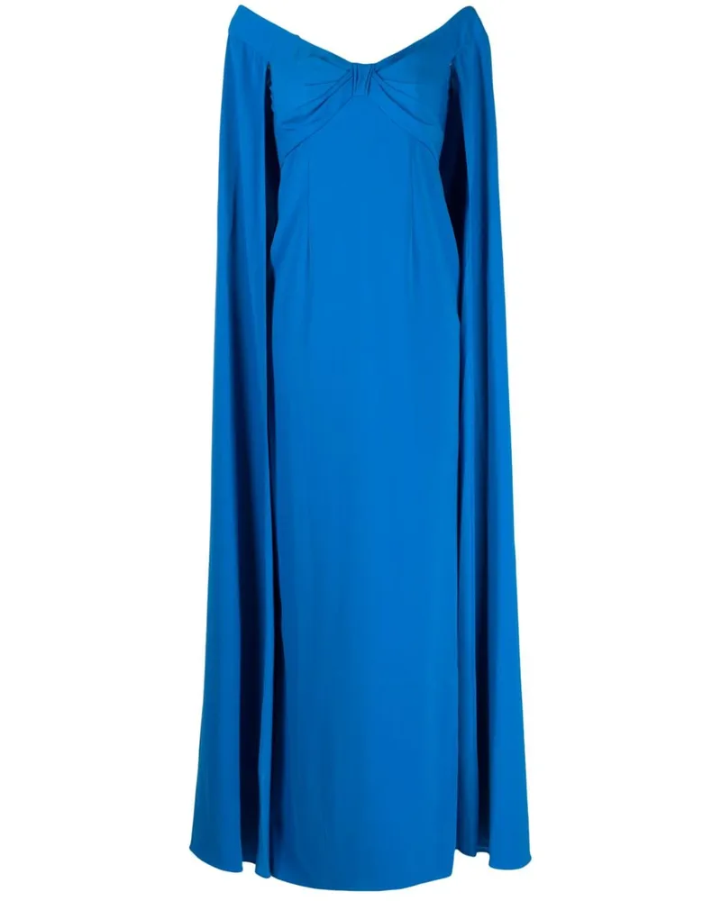 Marchesa Schulterfreies Abendkleid - Blau Blau