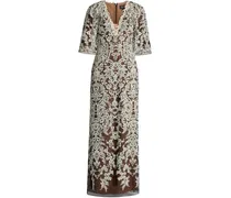 Kleid mit Spitzen-Overlay - Schwarz