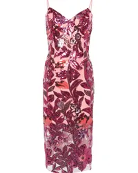 Marchesa Botanical Kleid mit Pailletten - Rosa Rosa