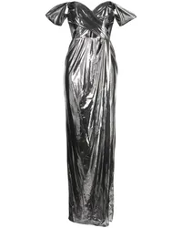 Marchesa Schulterfreies Abendkleid - Silber Silber