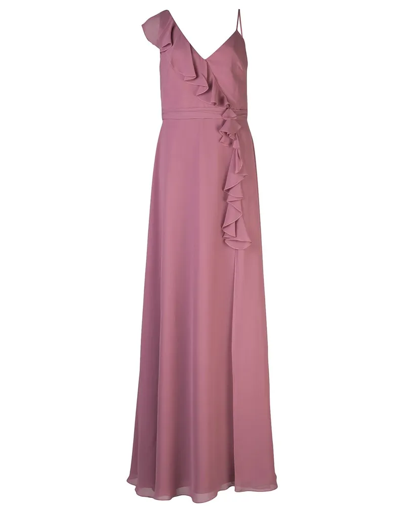 Marchesa Langes Kleid mit Rüschen - Violett Violett