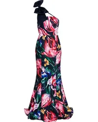 Marchesa Florilegium Abendkleid mit Print - Blau Blau