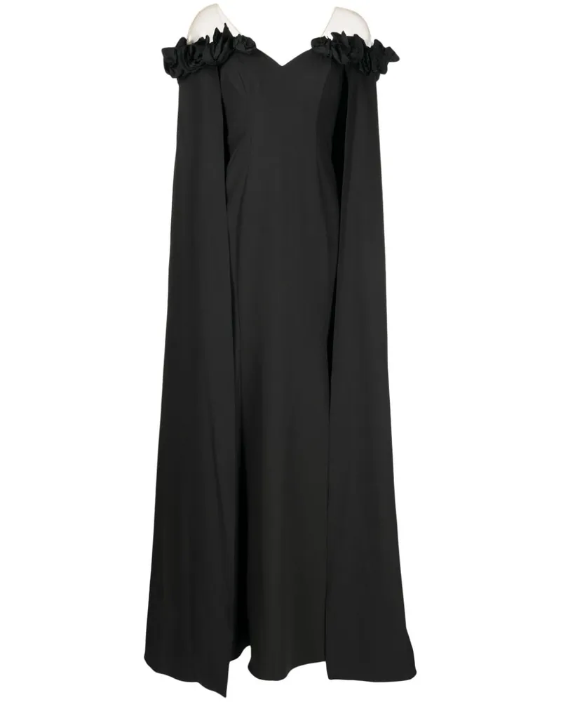 Marchesa Schulterfreies Abendkleid - Schwarz Schwarz