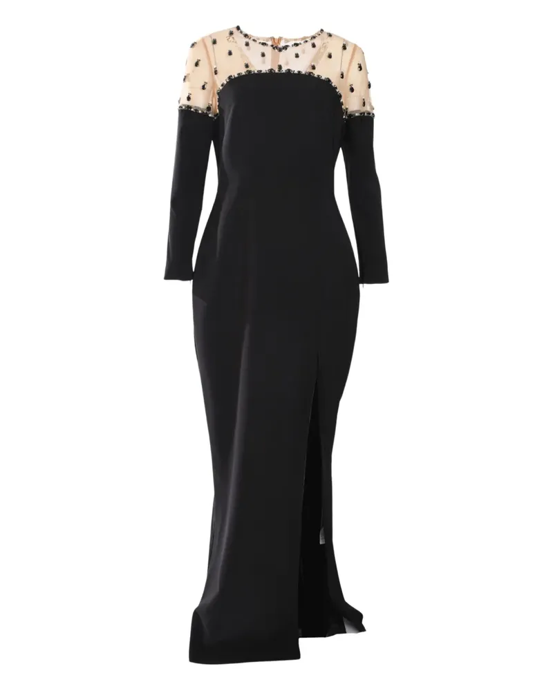 Marchesa Abendkleid aus Krepp - Schwarz Schwarz