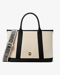 Michael Kors Henkeltasche Luisa Medium aus Baumwoll-Canvas Natur