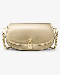 Michael Kors Schultertasche Mila Small aus Leder In Metallic-Optik Goldton