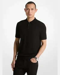 Michael Kors Poloshirt aus Merinowolle Schwarz