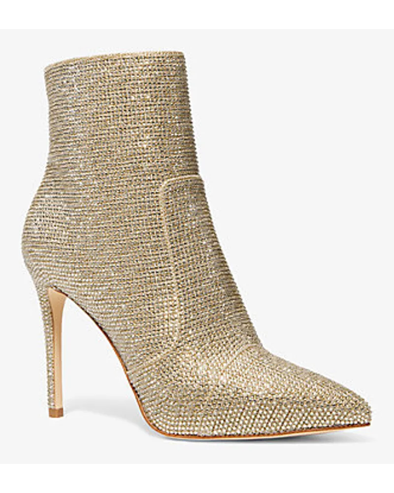 Michael Kors Stiefelette Rue aus Glitzerndem Mesh Im Kettendesign mit Verzierung Goldton